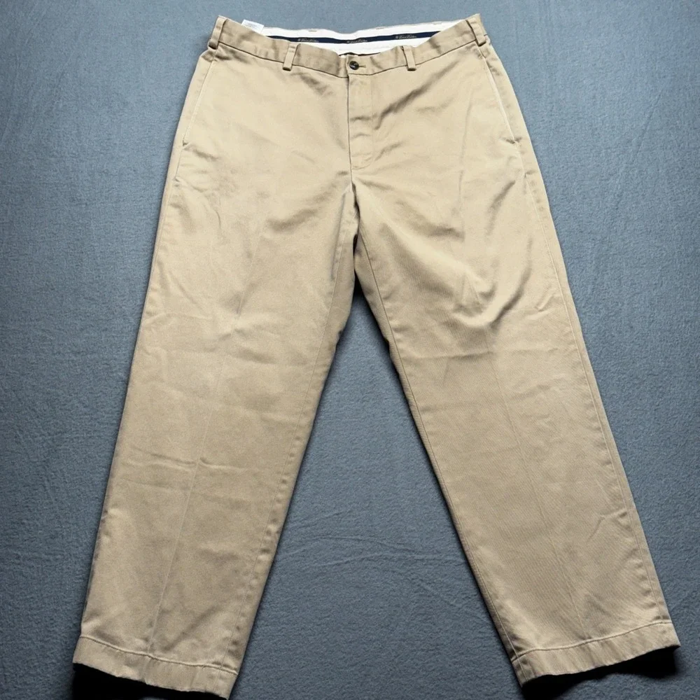 Brooks Brothers Advantage Chino Hudson Pants Mens 35x30 Khaki Tan Cotton